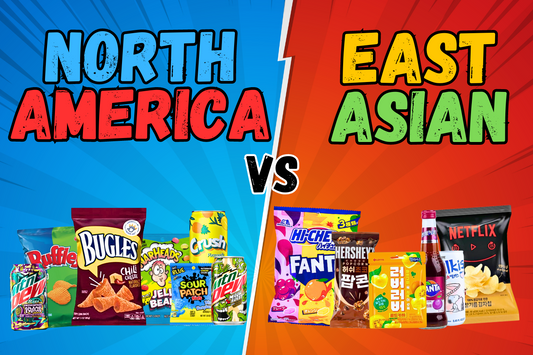 North American vs east Asian snacks