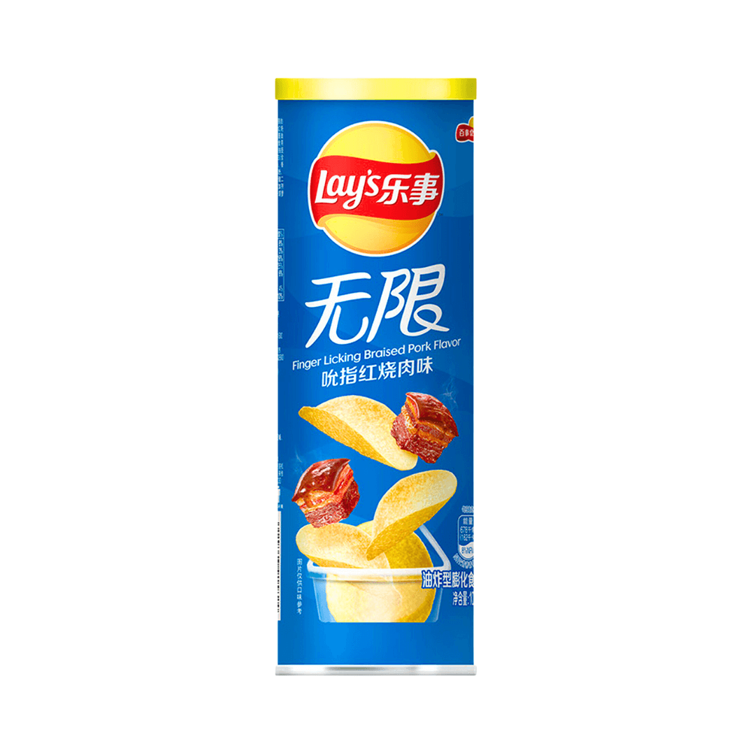 Lay's Stax Finger Licking Braised Pork Flavor 90g (China)