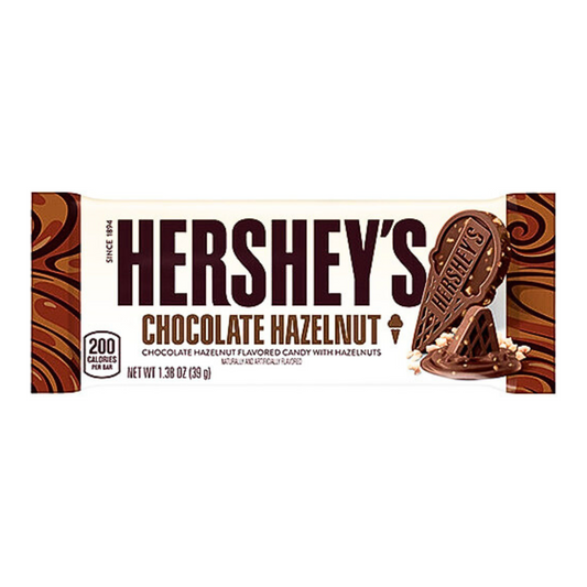 Hershey Chocolate Hazelnut Bar. 39 Grams of Hazelnut hershey chocolate ice cream themed flavor