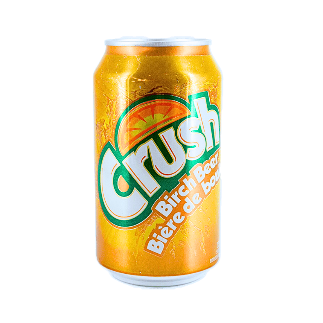 Crush Birch Beer 355ml Root Bear Orange Can Crush