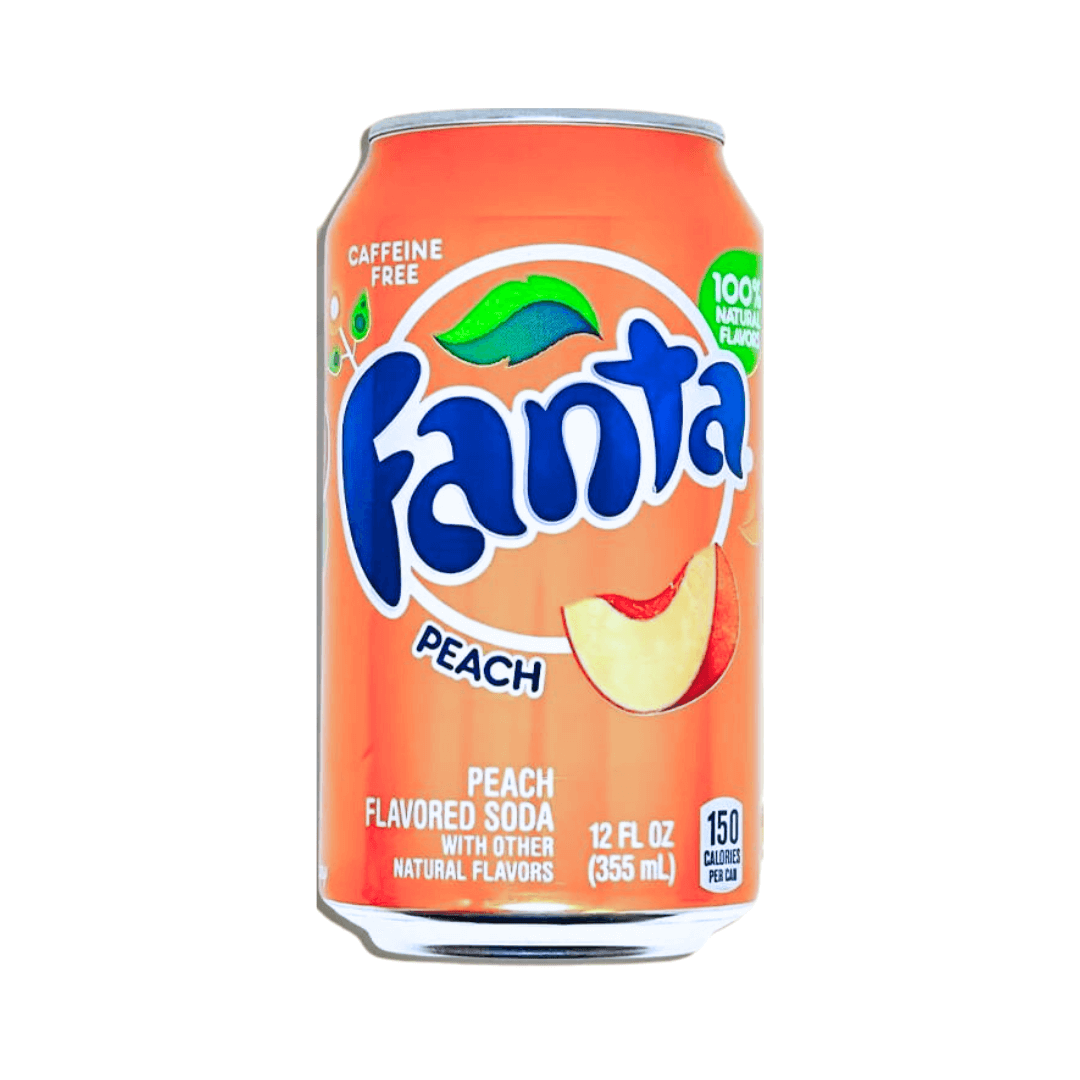 Fanta Peach, 355ml can, USA Based Product. Peachy and Fizzy flavors